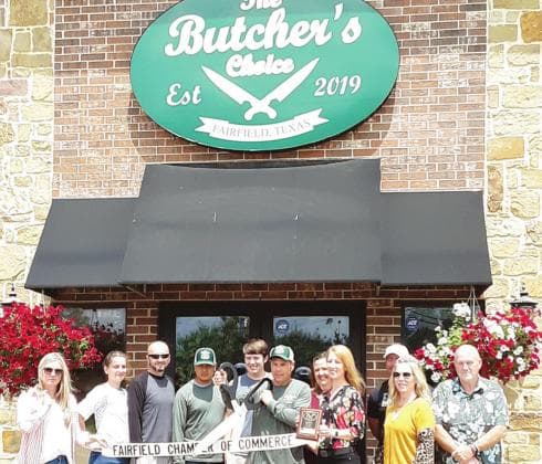 Ribbon cutting ceremony at The Butcher's Choice in Fairfield, Texas